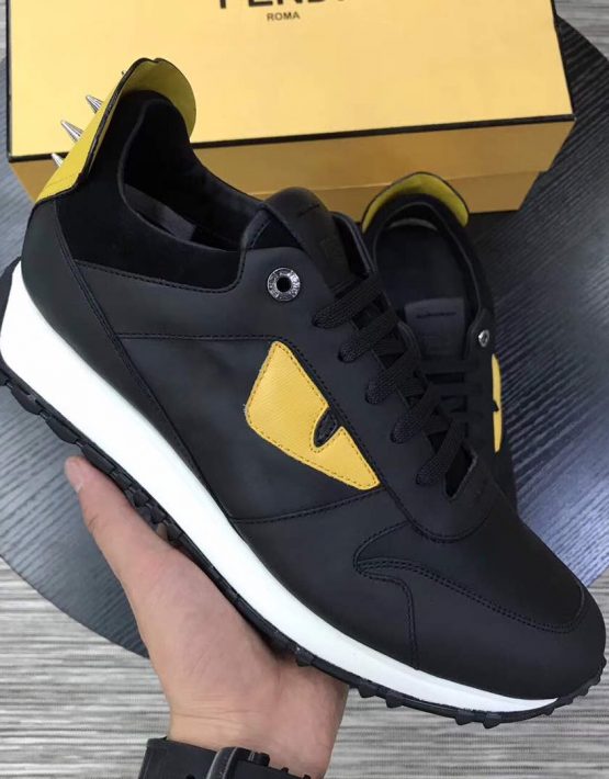 fendi black and yellow shoes