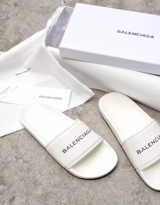 balenciaga slippers white