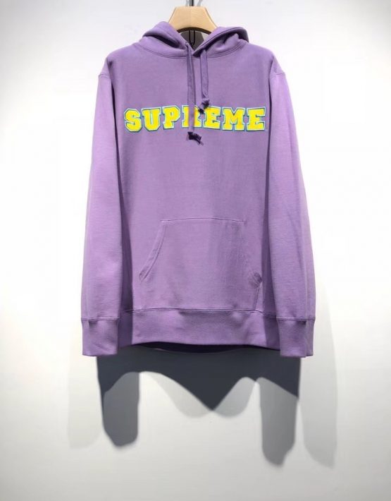 purple supreme hoodie