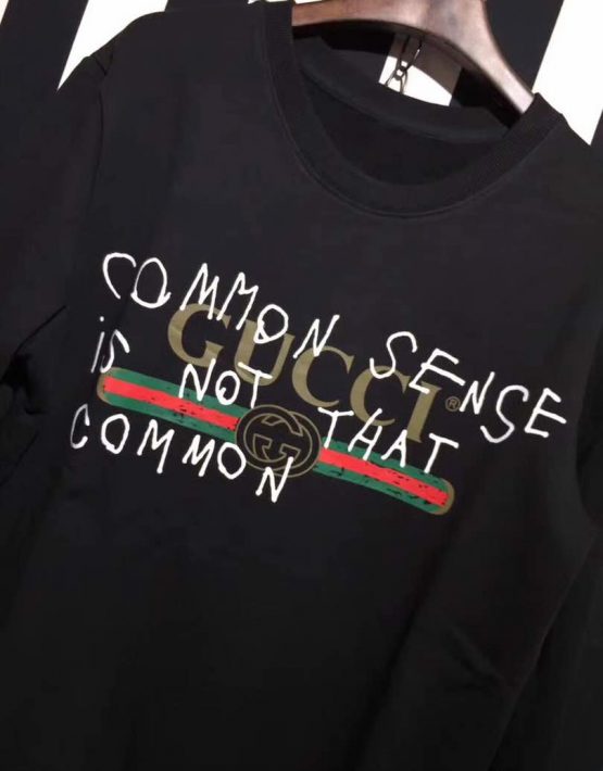 gucci common sense is not that common sweatshirt black
