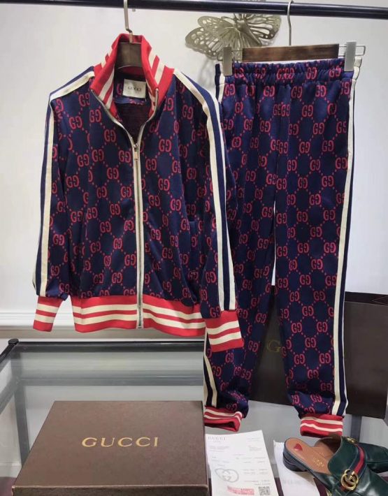 navy gucci tracksuit