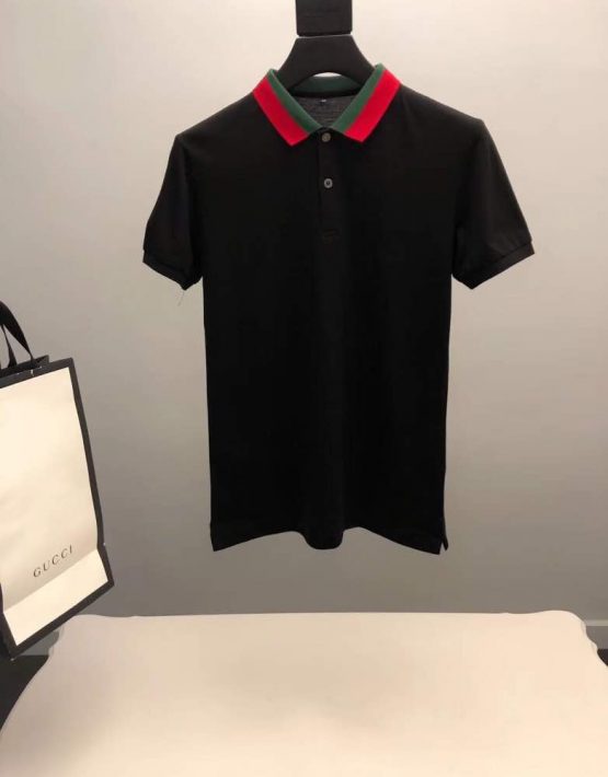 gucci black collar shirt