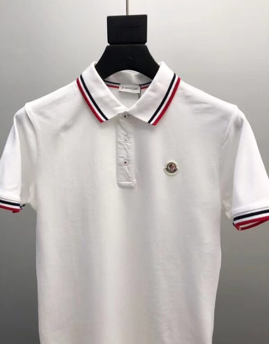 moncler white polo