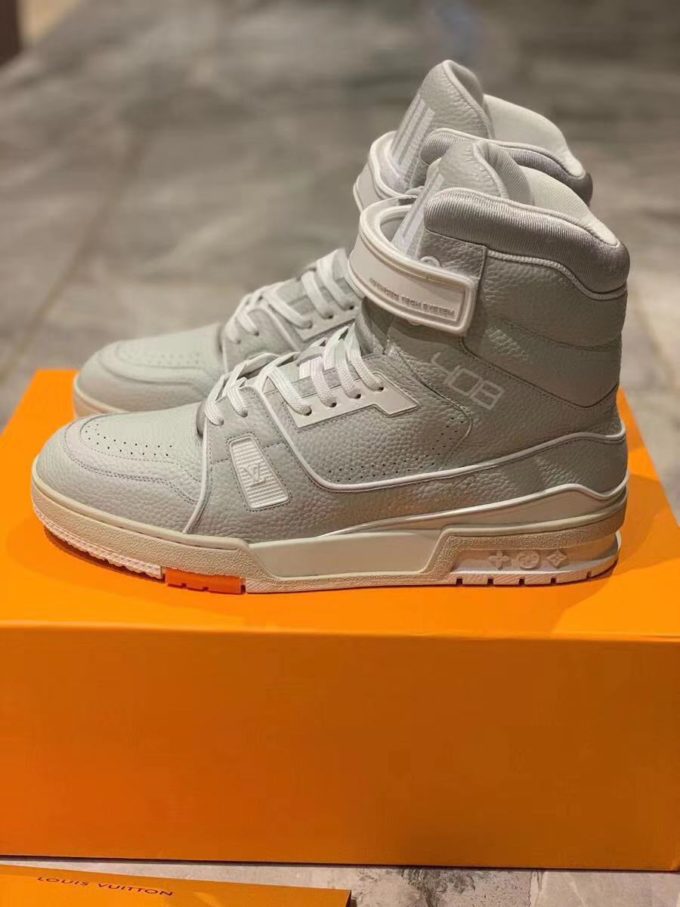 LOUIS VUITTON LEATHER HIGH TOP WHITE SNEAKERS 2019 ...