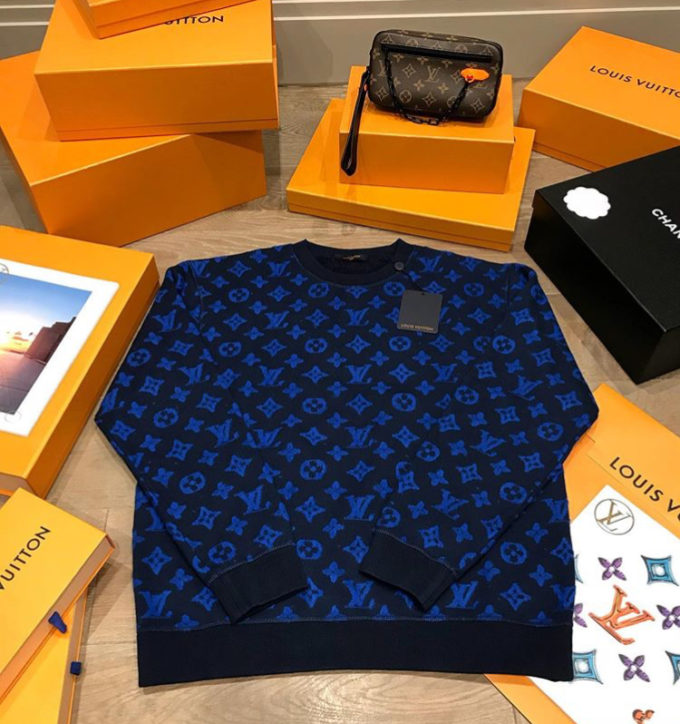 louis vuitton blue jumper